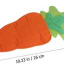 Easter Carrot Utensil Cutlery Holders Bag Felt Carrot Fork Cutter Pouches 4.7" x 10.23" Flatware Organizers Dining Tableware Cover for Knife Forks Easter Birthday Banquet Party Table Decoration 10 PCS