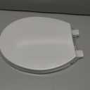 Round Toilet Seat, Standard 16.5 Slow/Soft Close Round Toilet Seat for Round Toilets, No-Slam Quiet-Close Lid, Easy-to-Install, White, Durable Never-Loosen Design
