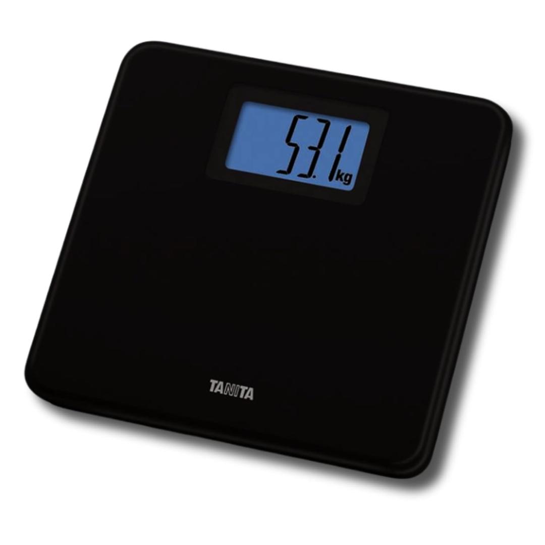 Tanita HD-662 Digital Weight Scale (Black) - Japan Technology Bathroom Scale with 330 lb Weight Capacity - 2" Blue Backlit Large LCD Display - Accurate, Durable, Step-On Operation