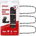 CHJC 20 Inch Chainsaw Chain 3/8" Pitch, .050" Gauge, 72 Drive Links, Fits Stihl MS311 MS391, Husqvarna 257, 261, 365, 372XP, 455 Rancher, 460 Rancher, 570, 576XP (3 Chains)