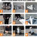 Portable Camping Shower Tent 7.8FT - Outdoor Shower Enclosure & Toilet Tent with Mesh Floor, Carry Bag, Lightweight Sturdy Easy Setup for Camping Beach Hiking Travel, Privacy Shelter Changing Room