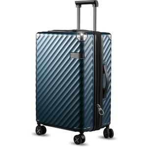 LUGGEX 24 Inch Luggage with Spinner Wheels - 100% Polycarbonate Hardside Expandable Medium Suitcase (Navy, 24 Inch)