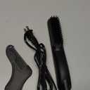Heated Ionic Hair Straightening Brush for Men - 5 Temperature Settings, Anti-Scald, Beard Shaper & Travel Bag (Black)