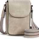 BOSTANTEN Small Crossbody Bags for Women Cell Phone Purse Leather Wallet Handbags with Card Slots (A5-retro Grey)