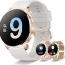 Iaret Smart Watch for Women (Answer/Make Call), Fitness Tracker for Android and iOS Phones Waterproof Smartwatch with 1.32" HD Full Touch Screen AI Voice Control Heart Rate Sleep Monitor Pedometer (Rose Gold)