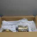 52 Inch Ceiling Fan with Lights and Remote, White Gold Low Profile Flush Mount, Modern 3 Blade Ceiling Fans Dimmable LED Light for Farmhouse Indoor Bedroom, Living Room