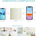 LAMPWELL LEBE Beige Small Lamp Shades Clip on Bulb Set of 2,Mini Drum Sconce Shades,Clip on Lamp Shade for Table Lamps Chandelier Shades,5.2"5.2"H5.2",Fabric Replacement Lamp Shades