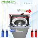 WH16X10158 &WH16X10159 Suspension Rod Set Fit for G.E Washer GTWN5250D0WW GMAN5650D1WW GRWN5550D0WS GRWN5550D0W ; Also Fit for Hot-point HSWP1000M4WW HTAP1200D0WW MTAP1100F1WW