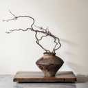 Wabi Sabi Rusty Vintage Vase, 6.1" Tall Wabi Sabi Decor Rustic Farmhouse Pottery Vase for Centerpiece, Textured Pottery Flower Vases for Home Decorative, Table, Living Room, Bedroom, Bathroom, Kitchen (Black Brown)