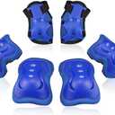 Kids/Youth Knee Pad Elbow Pads Guards Protective Gear Set for Roller Skates Cycling BMX Bike Skateboard Inline Skatings Scooter Riding Sports (BLUE, Medium(9-15 years))