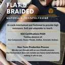 100% Polyester Flat Waxed Threads, 150D/0.8mm, 270Yards/247m. All-Purpose Threads Hand Sewing Leather Projects and Crafts. (Black)