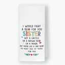 QODUNG I Would Fight A Bear for You Sister Soft Kitchen Towels Dishcloths 16x24 Inch,Best Sister Drying Cloth Hand Towels Tea Towels for Kitchen,Funny Sister Gift