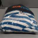 SUN CUBE Surfboard Sock Cover, Protective Surf Bag for Surfing Board, Light Stretchy Surfbag Sock Sleeve for Longboard, Hybrid, Shortboard (7'0'', Blue White)