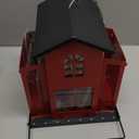 Large Bird Feeders for Outdoors Hanging,Metal Bird Feeder with Double Suet Cage Cake,Sturdy & Weatherproof,Easy to Clean & Refill,4.6Lbs Large Capacity, Great for Attracting Wild Birds,Red