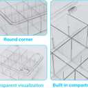 Candle Storage Organizer, 12 Slot Clear Acrylic Candlebox With Lid and Dividers, Holder for Scented Candles, Travel Candle Storage for Cabinet, Countertop, Closet and Home Shelf, 11.81*9.65*3.94 in