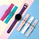 DaQin 10 Pack Bands Compatible with Samsung Galaxy Watch 7/6/5/4 40mm 44mm/Watch 6 Classic 43mm 47mm/Watch 5 Pro 45mm/Watch 4 Classic/Active 2 Band, 20mm Soft Silicone Sport Strap Wristbands Women Men