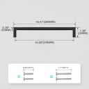 256mm (10") Center to Center Matte Black Stainless Steel Cabinet Handles 20 Pack - Kitchen Drawer Pulls & Dresser Knobs, Durable Cabinet Hardware