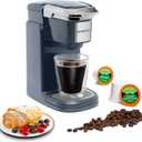 Mixpresso Single Cup Coffee Brewer - Quick Brew, One Touch Function, 12oz One Cup Grey Coffee Maker