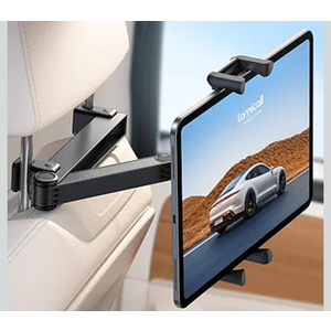 Lamicall Car Headrest Tablet Holder - [Lockable] [Thick Case Friendly] [Foldable Clip] Car Backseat Tablet Mount, Gifts Car Accessories for Kids, for iPad Pro, Air, Mini, Fire HD, 4.7-13" Tablets