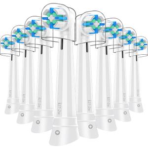 8 Pcs IO Replacement Heads Compatible with Oral B IO 2/3/4/5/6/7/8/9/10/Deep Clean Series Electric Toothbrushs, Toothbrush Heads with Medium Bristles Compatible with Oral B IO (White)