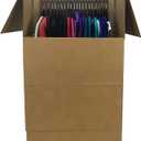 UBOXES Space Saving Wardrobe Moving Boxes 20 x 20 x 34 Inches Moving Boxes, 1-Pack, Kraft/Corrugated (BOXMINIWAR01)