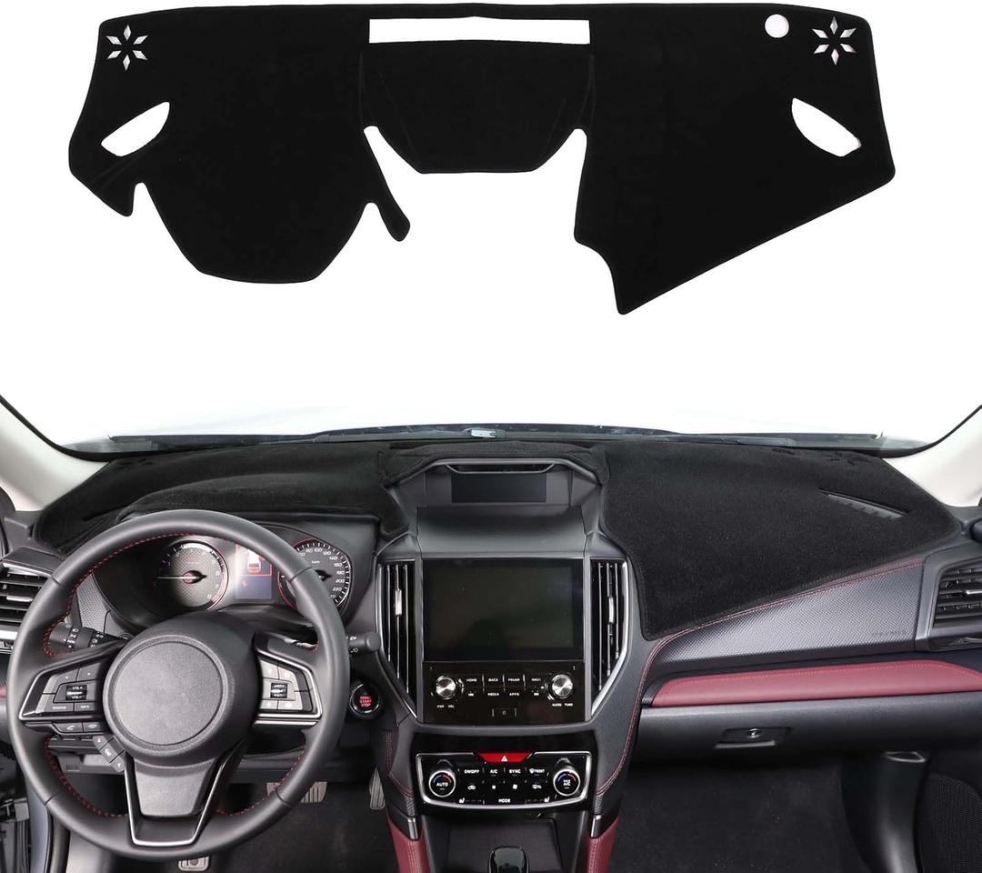 Dashboard Cover Mat Sun Pad Compatible with Subaru Forester/XV/Crosstrek 2019-2024, Center Console Dash Mat Pad Sun Shade Non-Slip Cover,Keeps Your Vehicle Cool