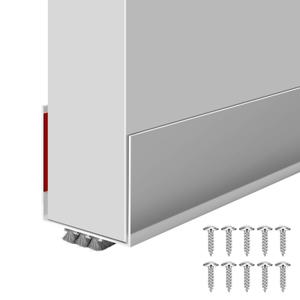 2 Pack Weather Stripping Door Seal, 36” Length Cuttable Door Draft Stopper, Strong Adhesive Door Sweep for Exterior and Interior Doors, White