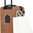 French Connection 5 Piece Mersai Luggage Travel Set, Warm Truffle, Medium