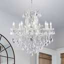 Modern Crystal Chandelier Light Fixtures - Luxury Maria Theresa Chrome Chandeliers for Dining Room, Kitchen Island, Living Room, Bedroom, 10 Lights