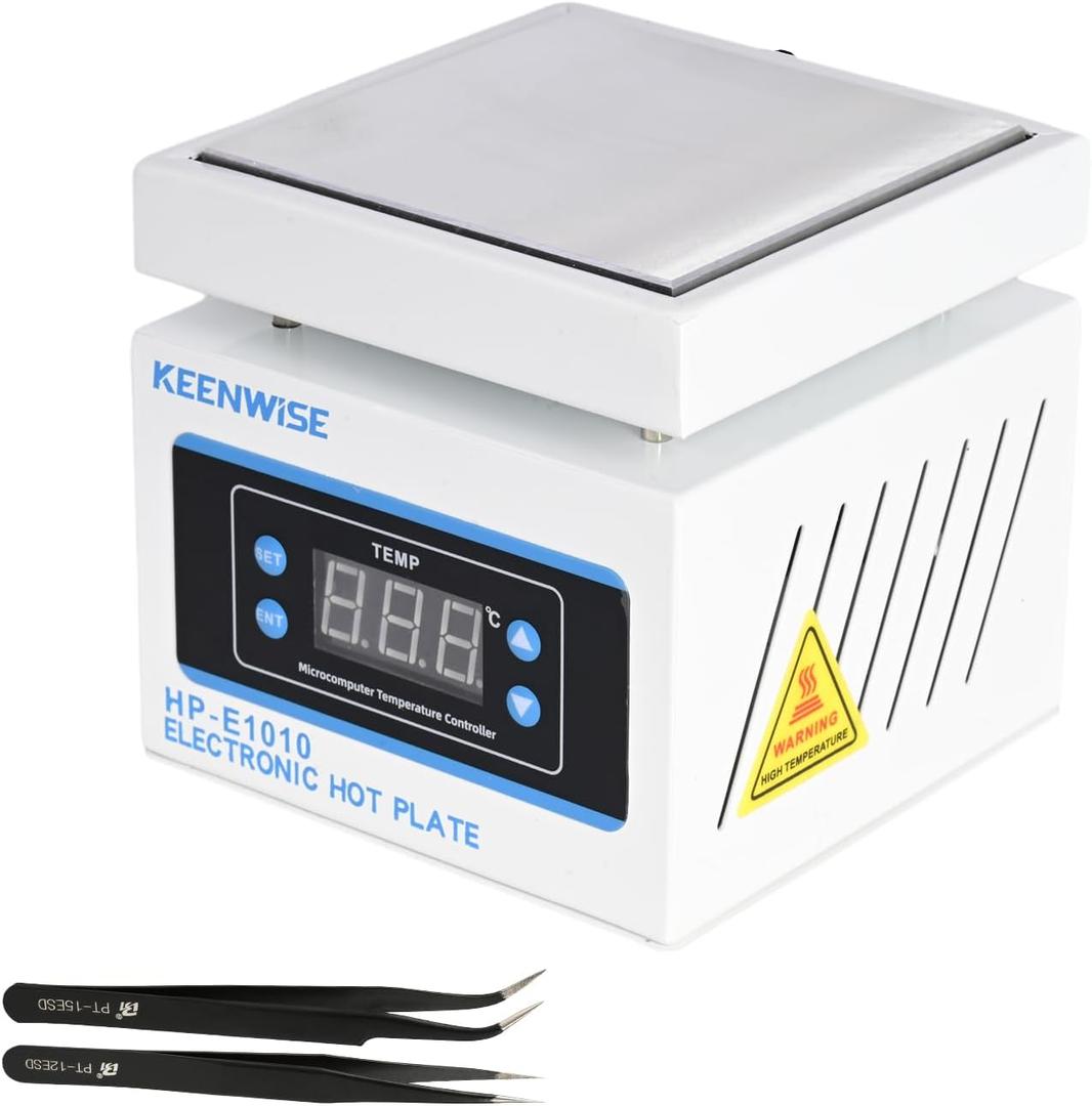110V 360W Soldering Hot Plate, Electric Hot Plate, LED Microcomputer Electric Preheat Soldering Station Welder Hot Plate Rework Heater Lab 100X100mm (3.94 * 3.94in) Plate