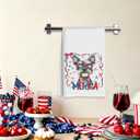 ASDFKVFR 4th of July Kitchen Towels, Dog Kitchen Towels, Independence Day Patriotic Hand Towel for Bathroom, Schnauzer Gifts for Women, Independence Day Decorations, Dogs Lover Gifts 14x24 Inch