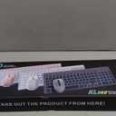 Wireless Keyboard and Mouse Combo Backlit - Compact Quiet Keyboard with RGB Mouse, Rechargeable, Slim, Sleep Mode, Portable Cordless Keyboard Mouse Set for Mac, Windows (Space Gray) - SABLUTE KM61PRO