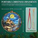 GEEMBI Christmas Fantasy Gifts for Women Men - Suncatcher Christmas Ornaments 2025 - Wizarding Night Fantasy Decor, Book Lovers Gifts for Readers Women Friends, Night Sky Ornaments for Tree