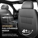 Custom Fit Ford F150 Seat Covers 2009-2025 2026 F250/F350/F450 2017-2026 Full Set Waterproof Faux Leather Car Seat Covers for Crew Cab XL XLT Lariat King Ranch Platinum(5 Seats,Black&Grey)