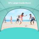 Gorich Beach Tent Sun Shelter with UPF50+ UV Protection for 1-2/3/4-5/6-7 Person, Lightweight & Portable Beach Shade Canopy with 2 Zippered Doors, Easy Setup Family Beach Umbrella