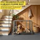 24 in x 30 ft Diamond Plate Garage Mat, Rubber Flooring Roll