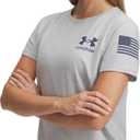Under Armour Women's New Freedom Banner T-Shirt (X-Large, (012) Mod Gray Light Heather / / Downpour Gray)