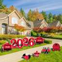 2026 Graduation Yard Sign Stakes Decorations - Congrats Grad Class of 2026 Outdoor Lawn Decor - High School College Grad Graduation Party Decoration Supplies(Red)