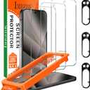 IMBZBK [AutoDust Removal] 3 Pack Screen Protector for Google Pixel 10 Pro [Phone Case Friendly], 3 Tempered Glass Camera Lens Protector Accessories, Military Grade Shatterproof