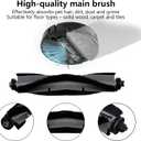 Main Roller Brush Accessories for AIRROBO T20+ Robot Robotic Vacuums, for AIRROBO T20+ Main Brush Replacement Part 2Pcs