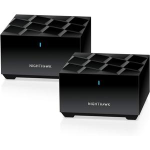 NETGEAR Nighthawk Advanced Whole Home Mesh Dual Band WiFi 6 System (MK72) AX3000 Router with 1 Satellite Extender, Coverage up to 3,000 sq. ft. and 35+ Devices - Free Expert Help