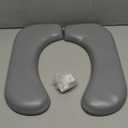 Two-Piece Commode Seat Pad,Waterproof Soft Toilet Seat Cover (Frame NOT Included),U-Shape Replacement PU Cushion with Clips for Elderly Bedside Shower Wheelchair for Elderly Comfort