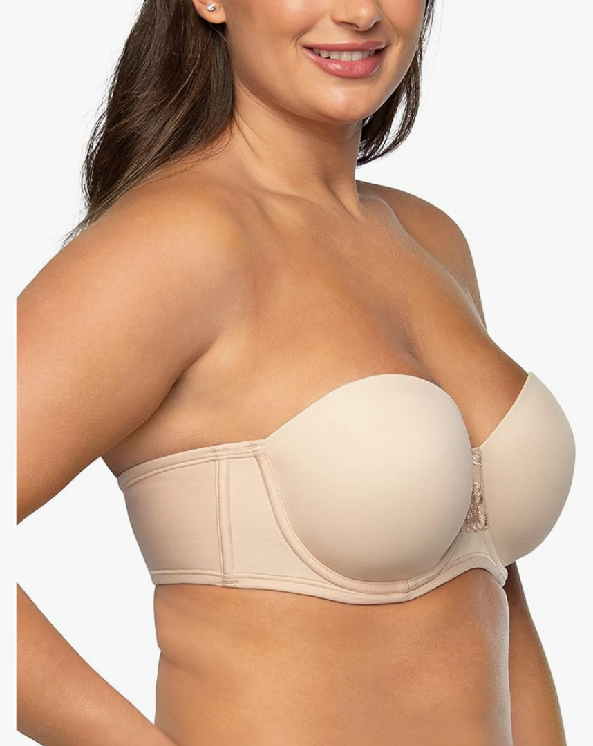 Vanity Fair Women's Beauty Back Smoothing Strapless Bra, 4-Way Stretch Fabric, Lightly Lined Cups Up to H 34D