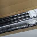 TWOPAGES 1" Heavy Duty 28-136" Adjustable Curtain Rod with Rings, Black