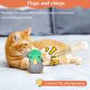 Flapping Brid Cat Toy - Interactive Cat Exercise Toy with Lifelike Bird Chirp Rechargeable Cat Catnip Toys for All Breeds