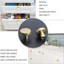 goldenwarm 5pcs Gold Cabinet Knobs for Dresser Drawers Kitchen Hardware Handles Brushed Brass Modern Round Knob,Zinc Alloy