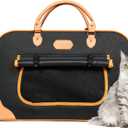 Large Cat Carrier Soft Sided Pet Carrier for 2 Cats, 2-in-1 Foldable Cat Bag Carrier with Removable Divider for Large Cats Small Dogs up to 50 LBS, Ventilated Two Cat Carrier for Travel, 24"x14"x15.5"