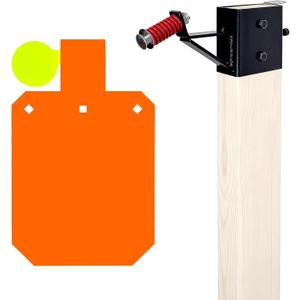 Hostage Reactive Shooting Target AR500 Steel 10×16 inches 1/2 inch Thick Stand System Hostage Reactive Shooting Targets with 2x4 Steel Target Hanger Kit