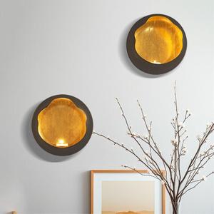 NativeSkins Solara Metal Wall Candle Sconce Set of Two Wall Candle Holders - Set of 2 Handcrafted Decorative Tea Light Sconces for Living Room Gold Tea Holder
