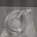 Postta Flat HDMI Cable 25 Feet Flat HDMI 2.0 Cord Support 4K, 3D, 2160p, 1080p, Ethernet and Audio Return-White-Red